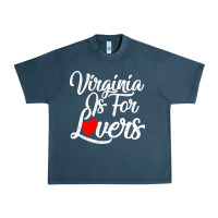 Midnight Navy virginia is for lovers Urban Heavy Tee - linhVisuals