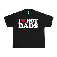 Black i love hot dads shirt i heart Urban Heavy Tee - linhVisuals