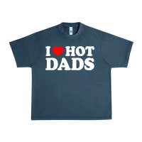 Midnight Navy i love hot dads shirt i heart Urban Heavy Tee - linhVisuals