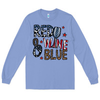 Colony Blue red wine blue Long Sleeve Tee - CowhideDigitalArt