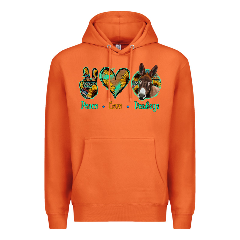 Peace Love Donkeys Premium Hoodie by Jasminsmagicworld | Teevron