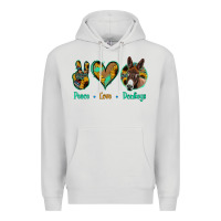 Dove Grey Peace Love Donkeys Premium Hoodie - Jasminsmagicworld