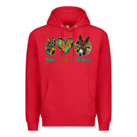 Red Peace Love Donkeys Premium Hoodie - Jasminsmagicworld