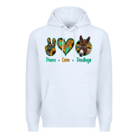 White Peace Love Donkeys Premium Hoodie - Jasminsmagicworld