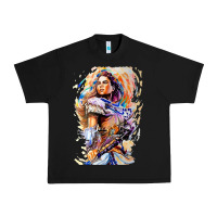 Black ALOY - HORIZON FORBIDDEN WEST Urban Heavy Tee - linhVisuals