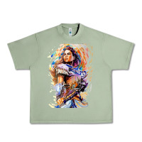 Oil Green ALOY - HORIZON FORBIDDEN WEST Urban Heavy Tee - linhVisuals