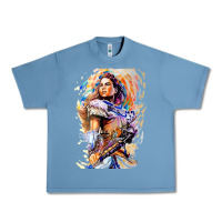 Pebble Blue ALOY - HORIZON FORBIDDEN WEST Urban Heavy Tee - linhVisuals
