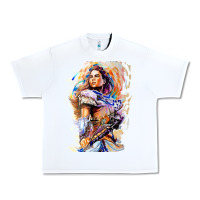 White ALOY - HORIZON FORBIDDEN WEST Urban Heavy Tee - linhVisuals