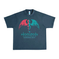 Midnight Navy HORIZON FORBIDDEN WEST Urban Heavy Tee - linhVisuals