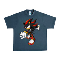 Midnight Navy Shadow The Hedgehog Urban Heavy Tee - linhVisuals