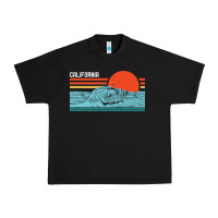 Black vintage california wave surf retro 80s california beach surfing Urban Heavy Tee - linhVisuals