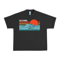 Pigment Black vintage california wave surf retro 80s california beach surfing Urban Heavy Tee - linhVisuals