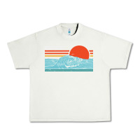 Pistachio vintage california wave surf retro 80s california beach surfing Urban Heavy Tee - linhVisuals