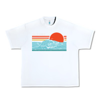 White vintage california wave surf retro 80s california beach surfing Urban Heavy Tee - linhVisuals