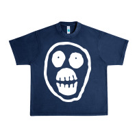 Navy the mighty boosh monkey skull Urban Heavy Tee - linhVisuals