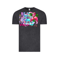 Vintage Black bea flamingo in a flock of pigeons Vintage Tee - CowhideDigitalArt