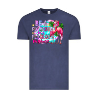 Vintage Denim bea flamingo in a flock of pigeons Vintage Tee - CowhideDigitalArt