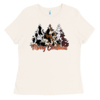 Bone merry christmas cowhide trees Ladies Tee - CowhideDigitalArt