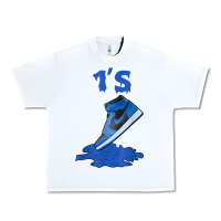 White 1 retro high og dark marina blue tee shoes dripping got em t shirt Urban Heavy Tee - linhVisuals