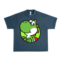 Midnight Navy Cartoon Yoshi Urban Heavy Tee - linhVisuals