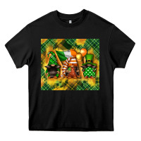 Black St. Patrick's Day gnome Heavy Core Tee - FaDigitalArtStudio