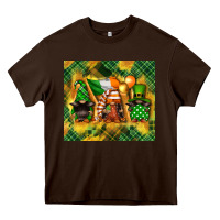 Chocolate Brown St. Patrick's Day gnome Heavy Core Tee - FaDigitalArtStudio