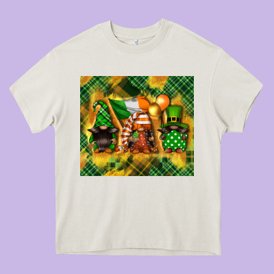 St. Patrick's Day Gnome Heavy Core Tee Designed By Fadigitalartstudio