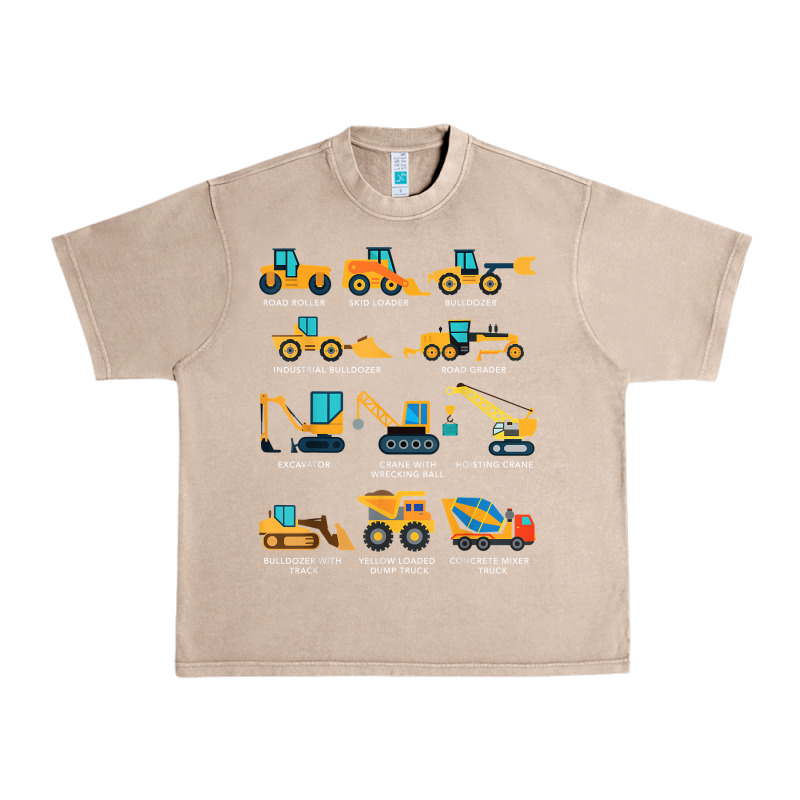 Construction Excavator Vehicle Boys Builder Heavy Equipment T Shirt Urban Heavy Tee by linhVisuals | Teevron