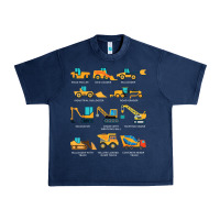 Navy construction excavator vehicle boys builder heavy equipment t shirt Urban Heavy Tee - linhVisuals