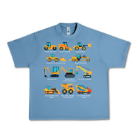 Pebble Blue construction excavator vehicle boys builder heavy equipment t shirt Urban Heavy Tee - linhVisuals