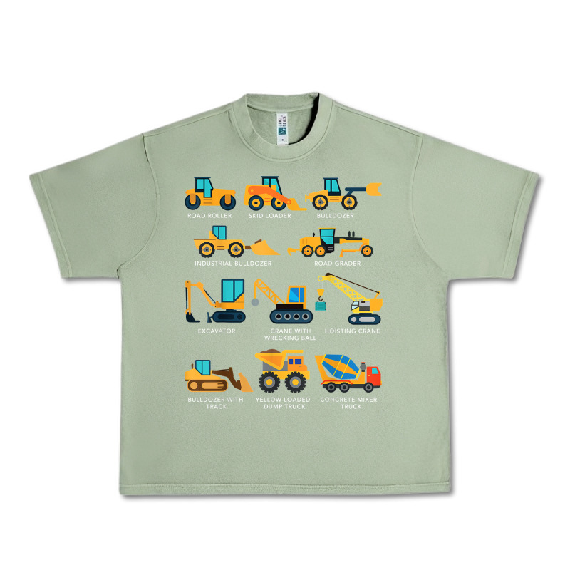 Construction Excavator Vehicle Boys Builder Heavy Equipment T Shirt Urban Heavy Tee by linhVisuals | Teevron