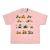 Salmon construction excavator vehicle boys builder heavy equipment t shirt Urban Heavy Tee - linhVisuals
