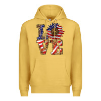 Antique Gold patriotic sunflower love Premium Hoodie - BarkalooDesign