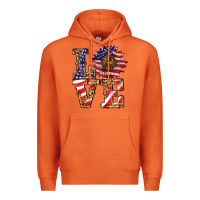 Carrot patriotic sunflower love Premium Hoodie - BarkalooDesign