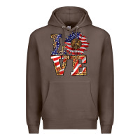 Coffee patriotic sunflower love Premium Hoodie - BarkalooDesign