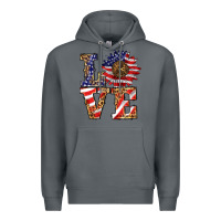 Rock patriotic sunflower love Premium Hoodie - BarkalooDesign