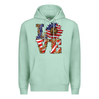 Seafoam patriotic sunflower love Premium Hoodie - BarkalooDesign