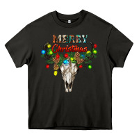 Asphalt merry christmas bull skull Heavy Core Tee - RanaPortraitStore