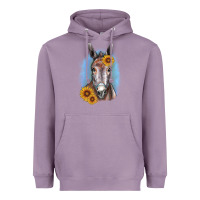 Lavender Sunflower Donkey Heavyweight Hoodie - RanaPortraitStore