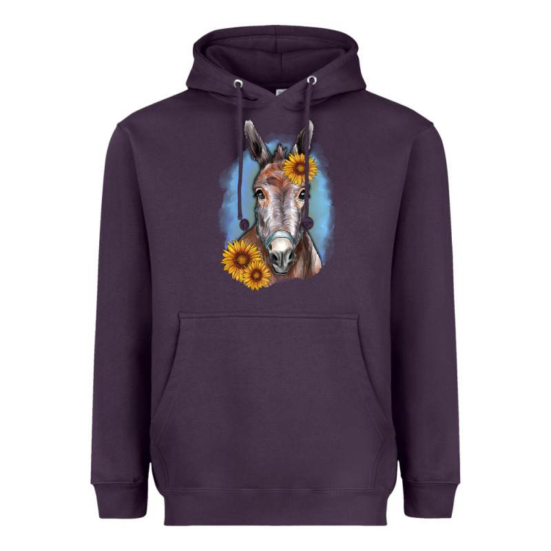 Sunflower Donkey Heavyweight Hoodie by RanaPortraitStore | Teevron