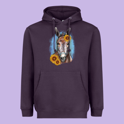 Sunflower Donkey Heavyweight Hoodie Designed By Ranaportraitstore