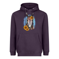 Plum Sunflower Donkey Heavyweight Hoodie - RanaPortraitStore