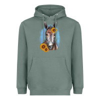 Sage Sunflower Donkey Heavyweight Hoodie - RanaPortraitStore