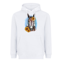 White Sunflower Donkey Heavyweight Hoodie - RanaPortraitStore