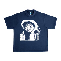 Navy luffy one piece Urban Heavy Tee - linhVisuals