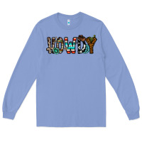Colony Blue howdy Long Sleeve Tee - CowhideDigitalArt