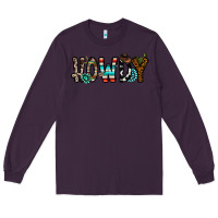 Plum howdy Long Sleeve Tee - CowhideDigitalArt