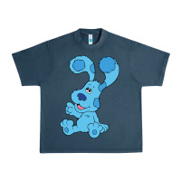 Midnight Navy blues clues on red sofa Urban Heavy Tee - linhVisuals