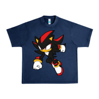 Navy shadow the hedgehog Urban Heavy Tee - linhVisuals