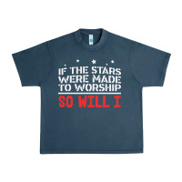 Midnight Navy if the stars were to worship so will i Urban Heavy Tee - linhVisuals
